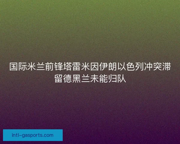 国际米兰前锋塔雷米因伊朗以色列冲突滞留德黑兰未能归队